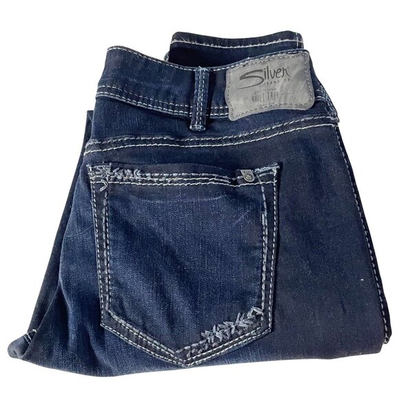Silver Jeans Co. Suki Super Skinny Women's 30W 31L Denim Blue Jeans Pants - Picture 7 of 7